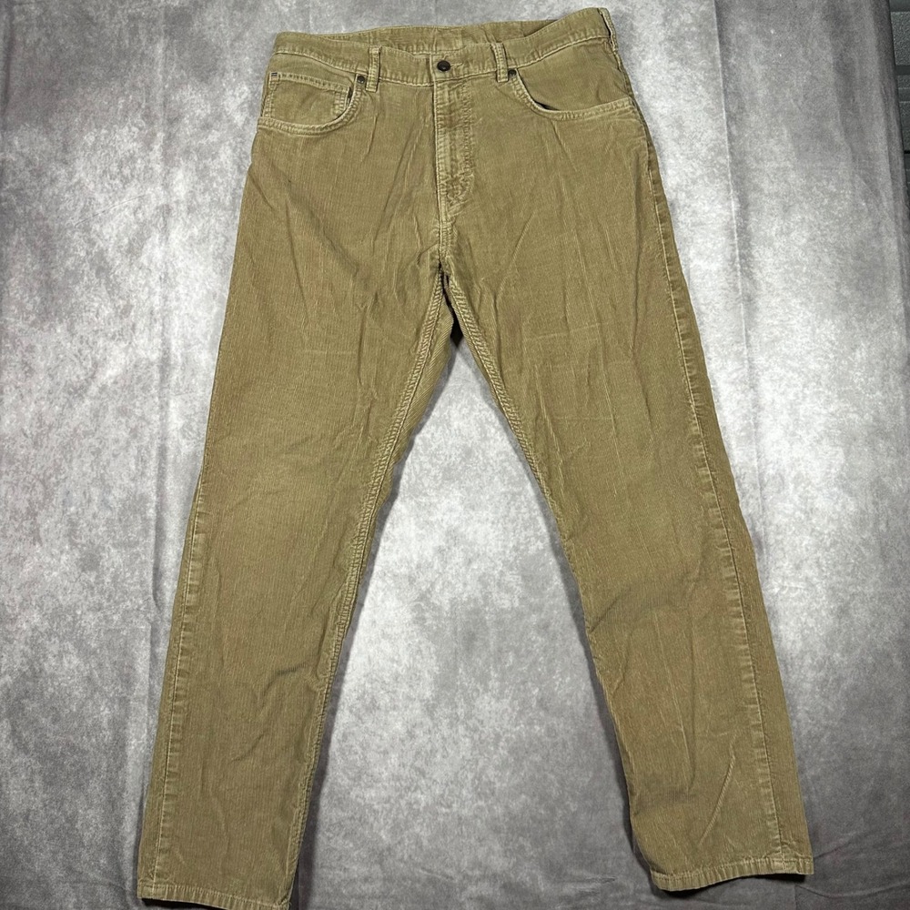 Patagonia Straight Fit Cords Men 34x30 Corduroy Pants Organic Cotton Tan Utility